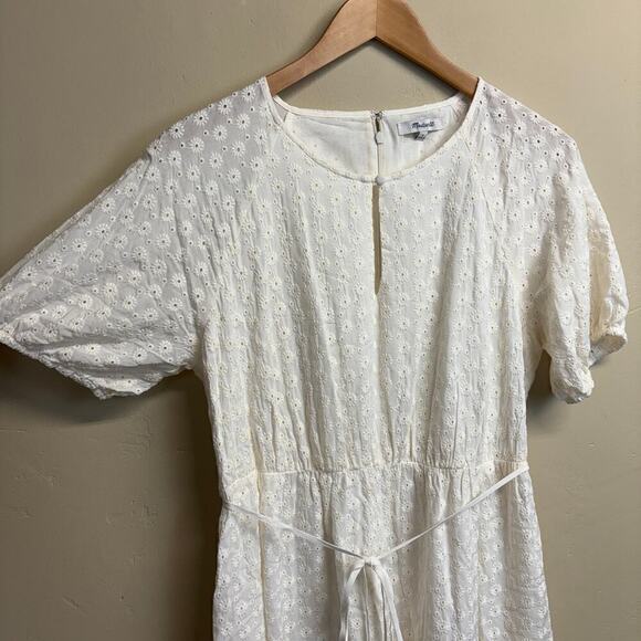 NWT Madewell Eyelet Tassel-Tie Mini Dress Lighthouse White AL321 Size 8 - Picture 3 of 7